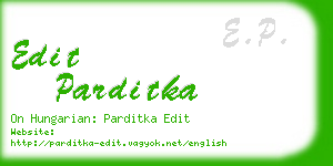 edit parditka business card